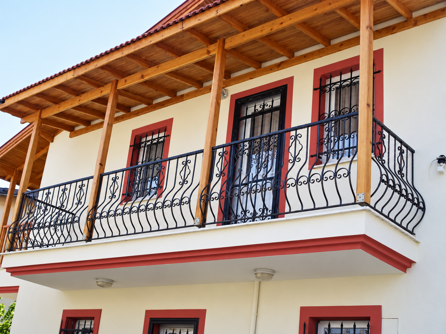 Ankara'da monte edilmiş ferforje balkon korkuluğu